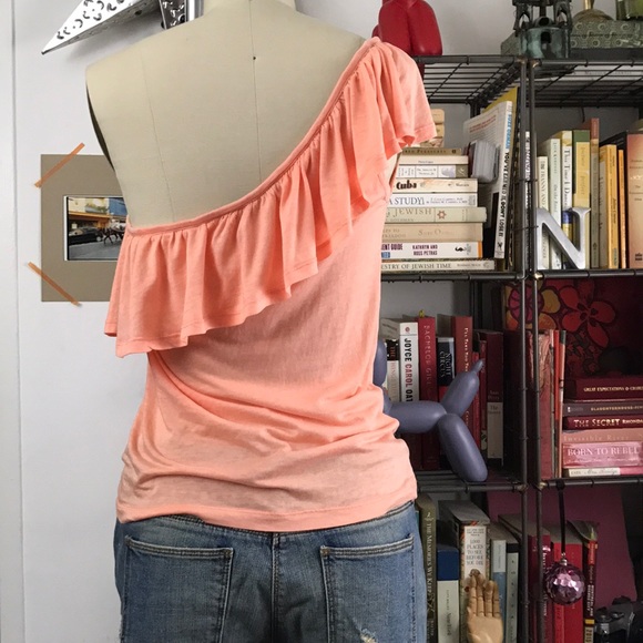 FCUK French Connection One Shoulder Ruffle Top Frill - Picture 3 of 9